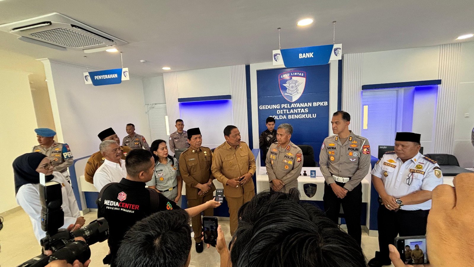 Kakanwil Jasa Raharja Bengkulu Hadiri Peresmian Gedung Pelayanan BPKB Ditlantas Polda Bengkulu