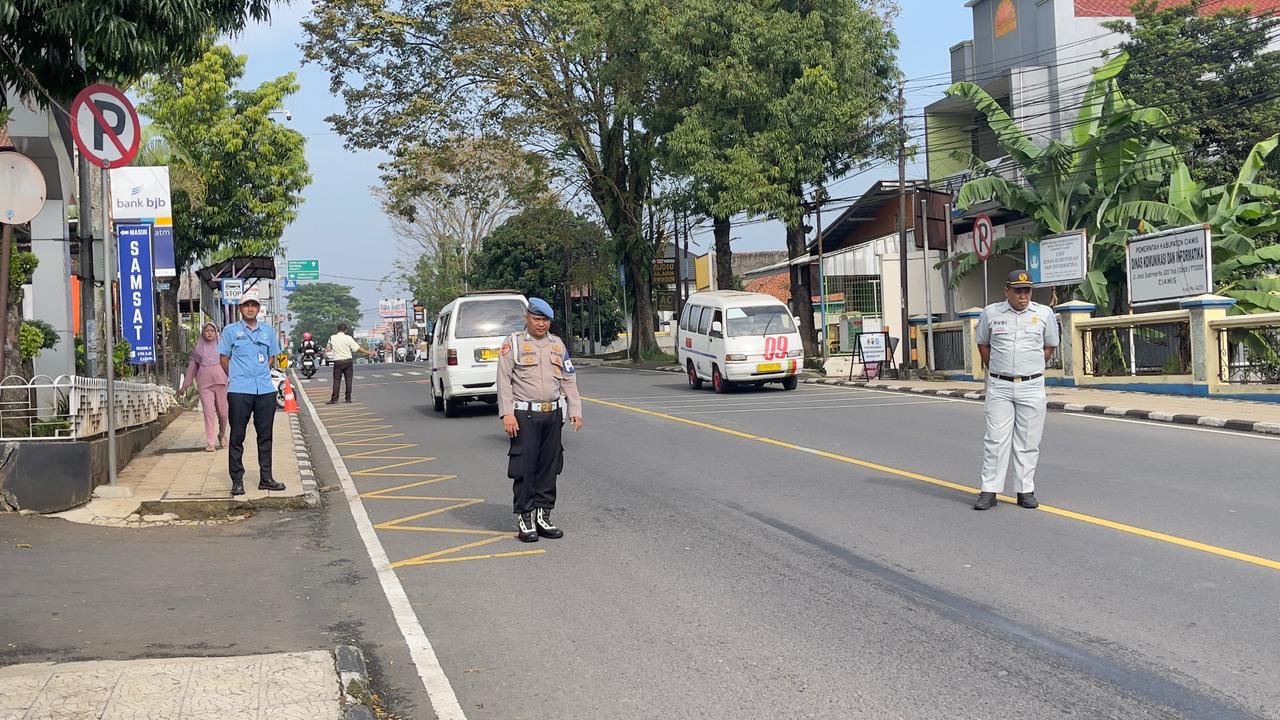 Jasa Raharja Cabang Tasikmalaya Laksanakan Operasi Gabungan KTM DU dan Kamseltibcarlantas di Wilayah Kecamatan Ciamis