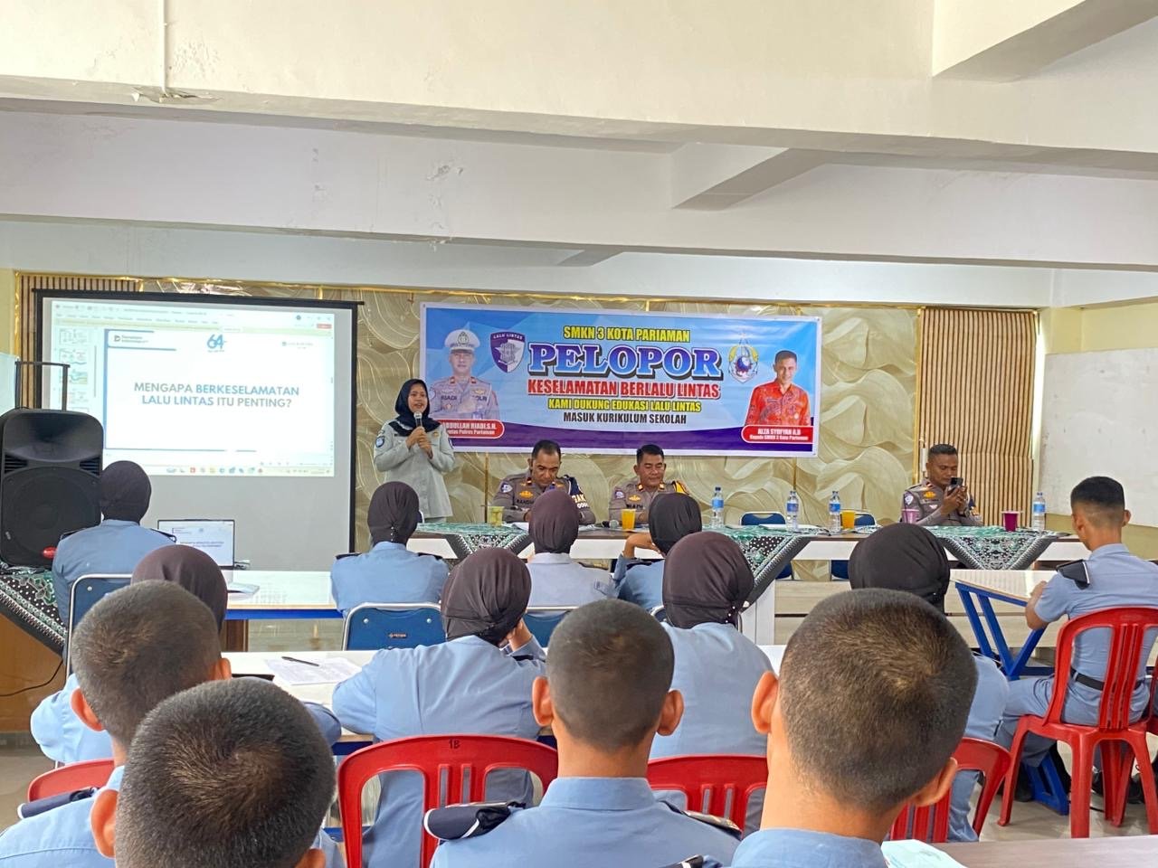 Tanamkan Budaya Selamat Sejak Bangku Sekolah, Jasa Raharja Sumbar Gelar PPKL dan Safety Riding di SMK 3 Pariaman