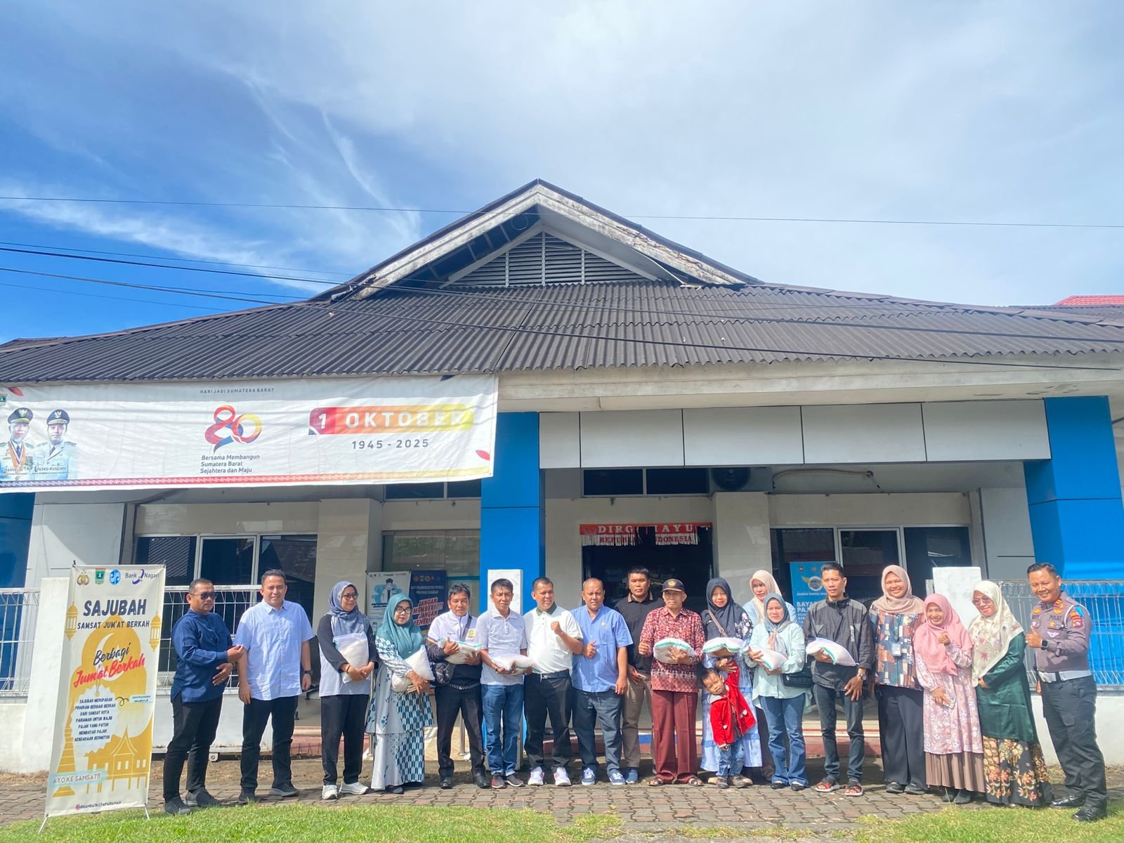 Jasa Raharja Sumbar Dorong Kepatuhan Pajak Melalui Program SAJUBAH di Samsat Kota Pariaman Bersama Pemko Pariaman