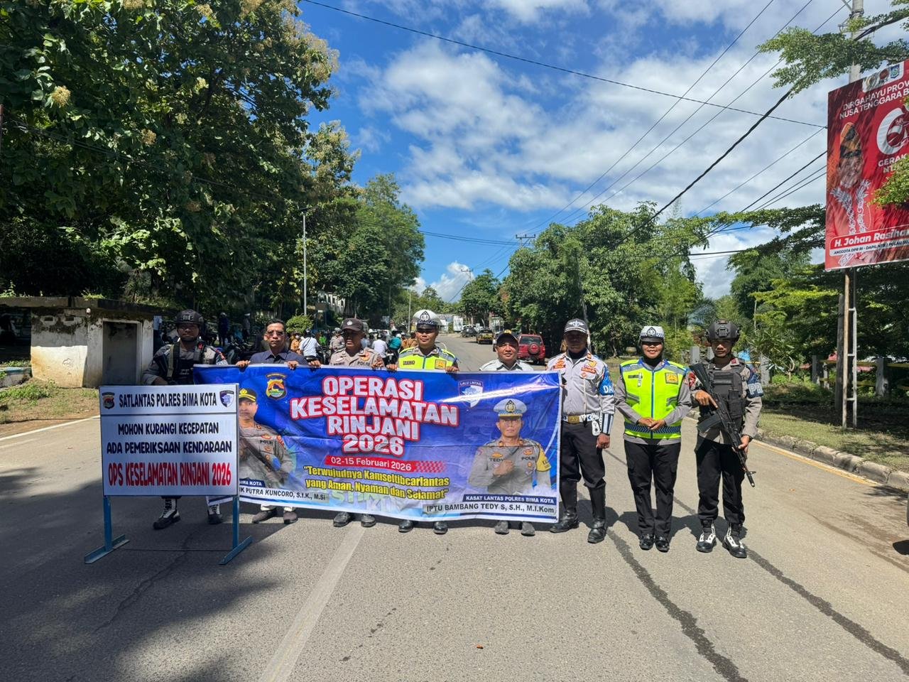 Sinergi Keselamatan Jalan, Jasa Raharja Cabang Bima Laksanakan Operasi Keselamatan Rinjani 2026 Bersama Satlantas