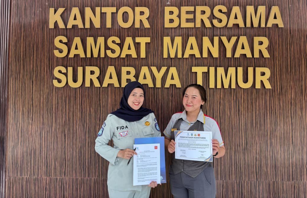 Apresiasi Wajib Pajak, Jasa Raharja Kolaborasi Dengan McDonald’s Manyar Surabaya