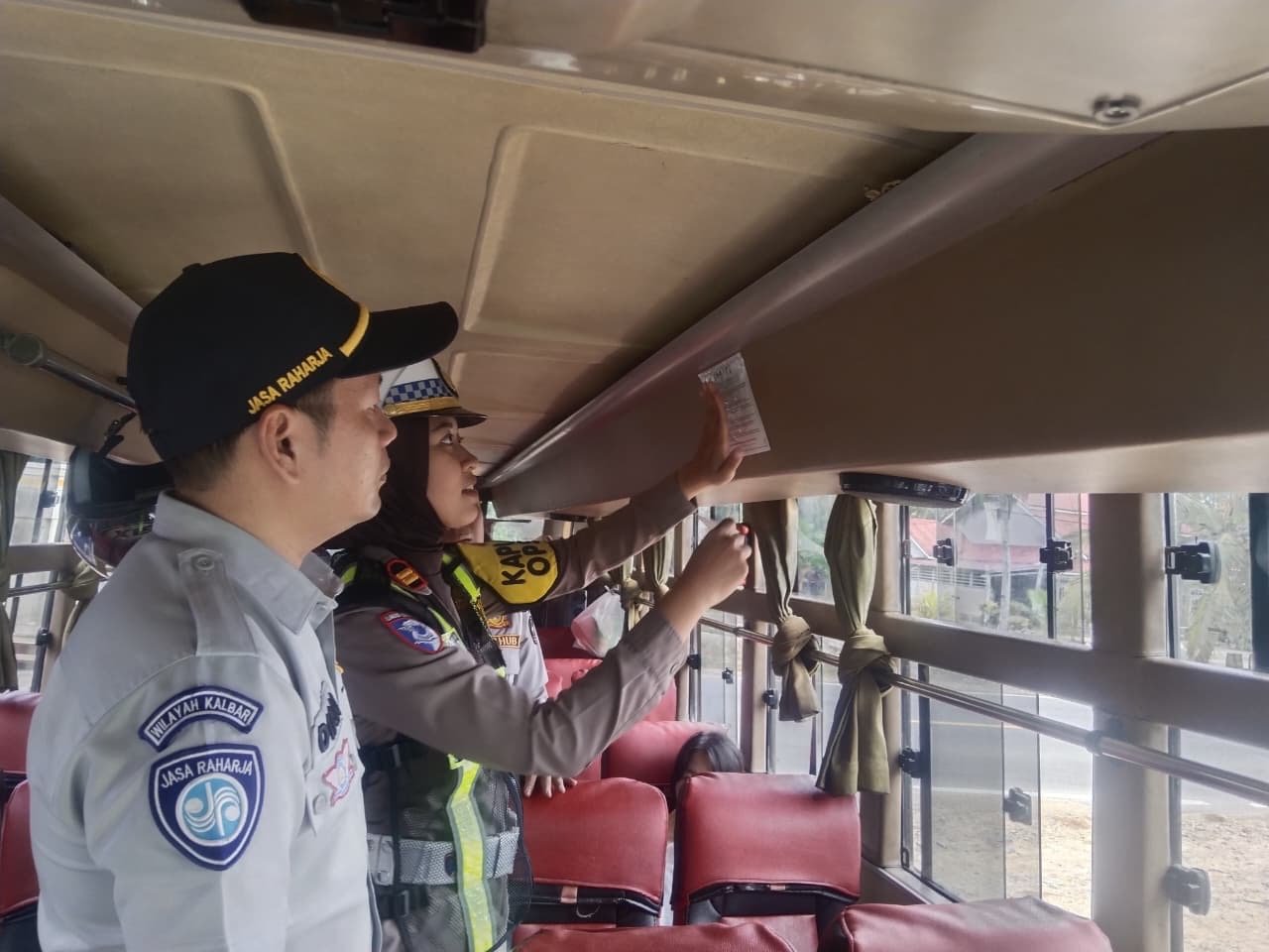 Jasa Raharja, Kepolisian dan Dinas Perhubungan Laksanakan Rampcheck di Kantor Pemasaran Bus LEEGAD Mempawah