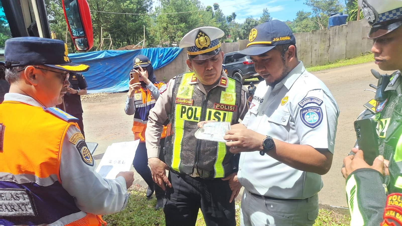 Sinergi Lintas Instansi, Jasa Raharja Cabang Purwakarta Dukung Inspeksi Keselamatan Angkutan Orang di Jalur Wisata Ciater Subang pada Periode Arus Balik Lebaran 2026