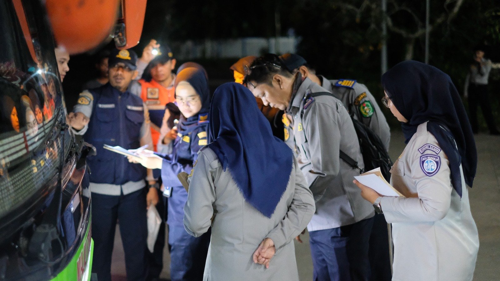 Jasa Raharja Kalimantan Barat Bersama BPTD dan Dishub Kalbar Laksanakan Rampcheck Pre Angkutan Lebaran di Terminal ALBN Ambawang