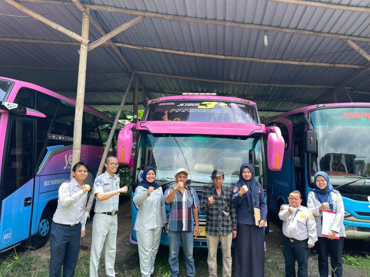 Jasa Raharja Bersama BPTD Laksanakan Ramp Check Bus di Sejumlah PO di Surakarta Sambut PAM Lebaran 2026