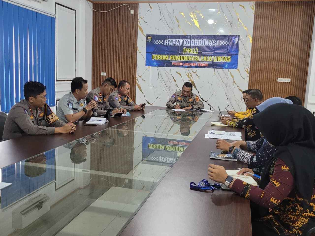 Forum Komunikasi Lalu Lintas Digelar, PJJR Samsat Gunung Sugih Perkuat Sinergi Keselamatan Jalan