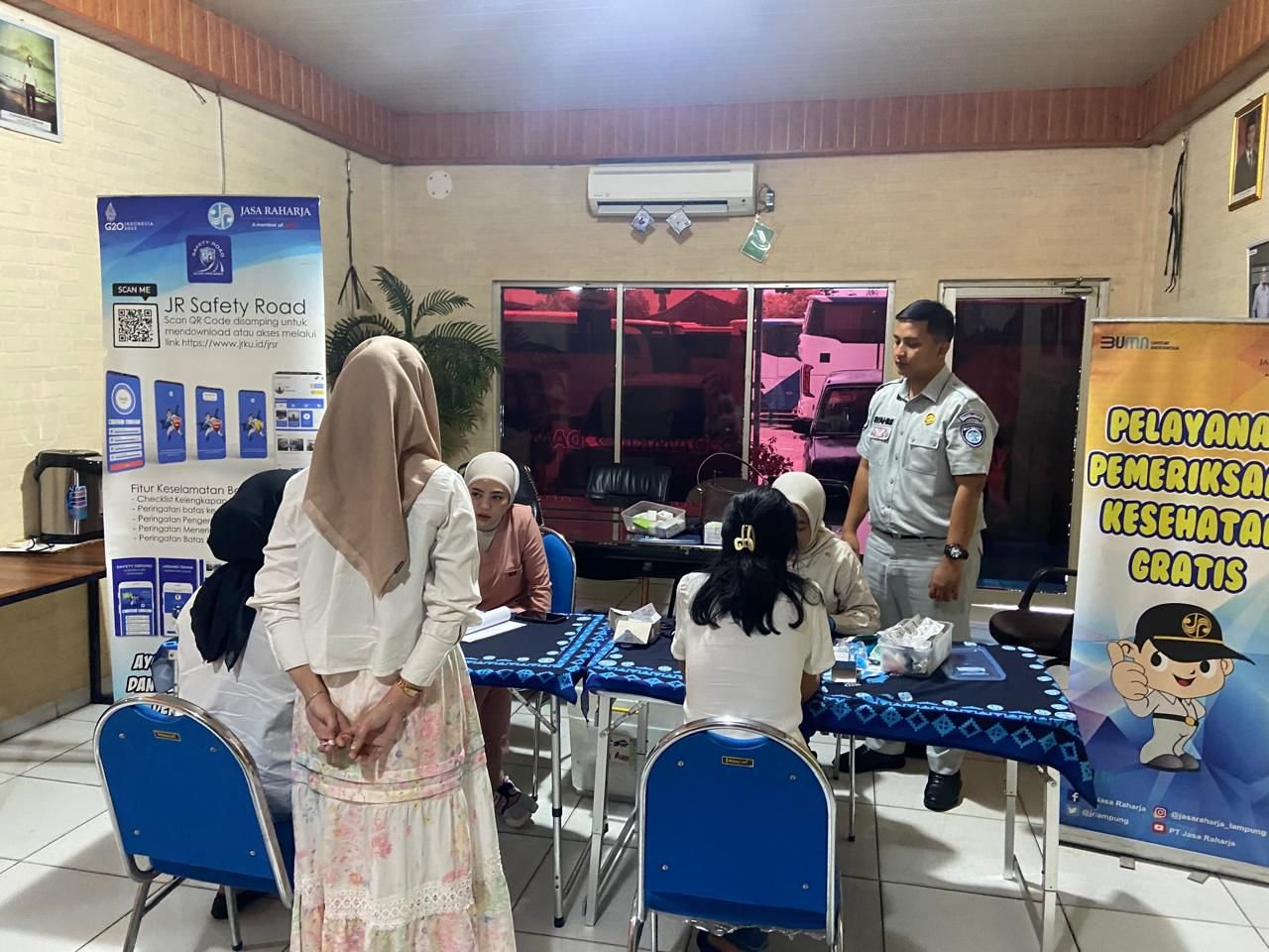 Jasa Raharja Wilayah Lampung Gelar Pelayanan Kesehatan Gratis di Pool Damri Rajabasa Jelang Angkutan Lebaran 2026