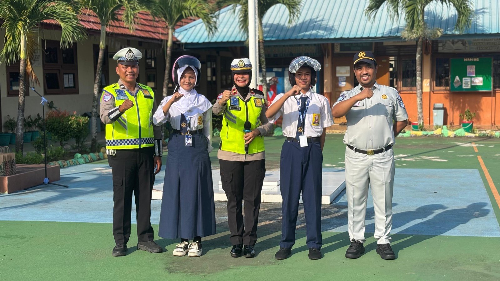 Jasa Raharja dan Satlantas Polresta Tanjungpinang Gelar PPKL di SMP Negeri 10 Tanjungpinang