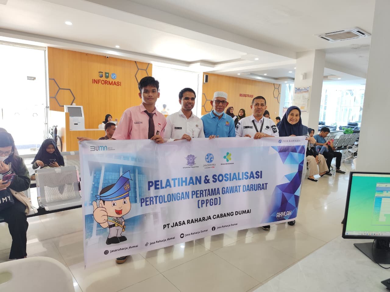 Adakan Kegiatan MUKL & PPGD, Jasa Raharja Cabang Dumai Berikan Manfaat Tambahan Bagi Masyarakat Di Kantor Samsat Dumai .