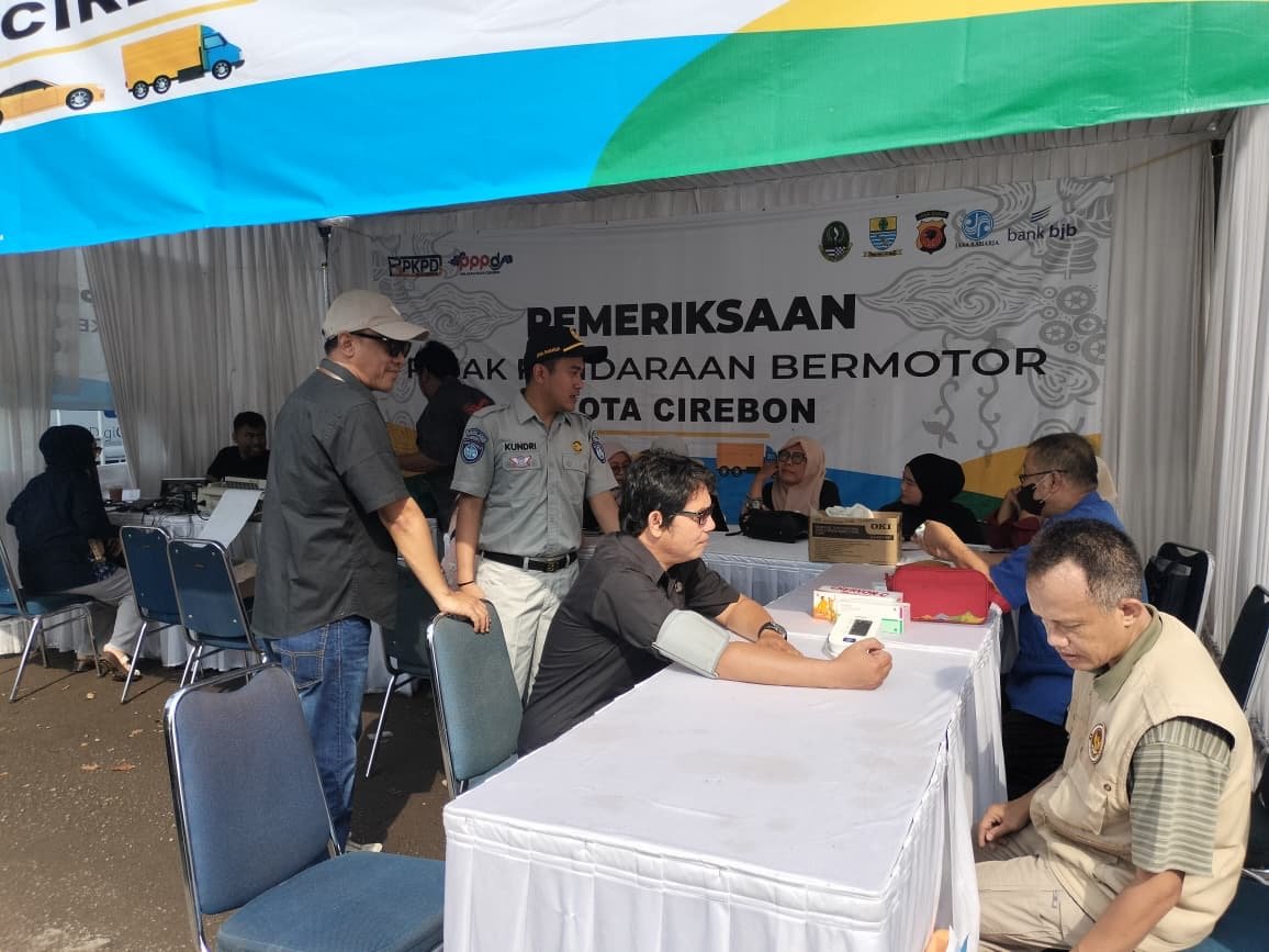 Jasa Raharja Cabang Cirebon Melaksanakan Pemeriksaan Pajak Kendaraan Bermotor dan Berikan Layanan Kesehatan Gratis Di Wilayah Cabang Cirebon