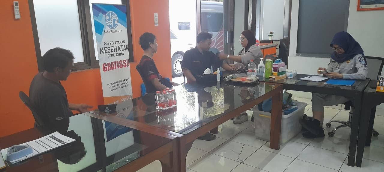 Jasa Raharja Karawang Gelar MUKL Di PT Berlio Anugerah Putra, Wujudkan Keselamatan Berkendara Melalui Pemeriksaan Kesehatan Gratis