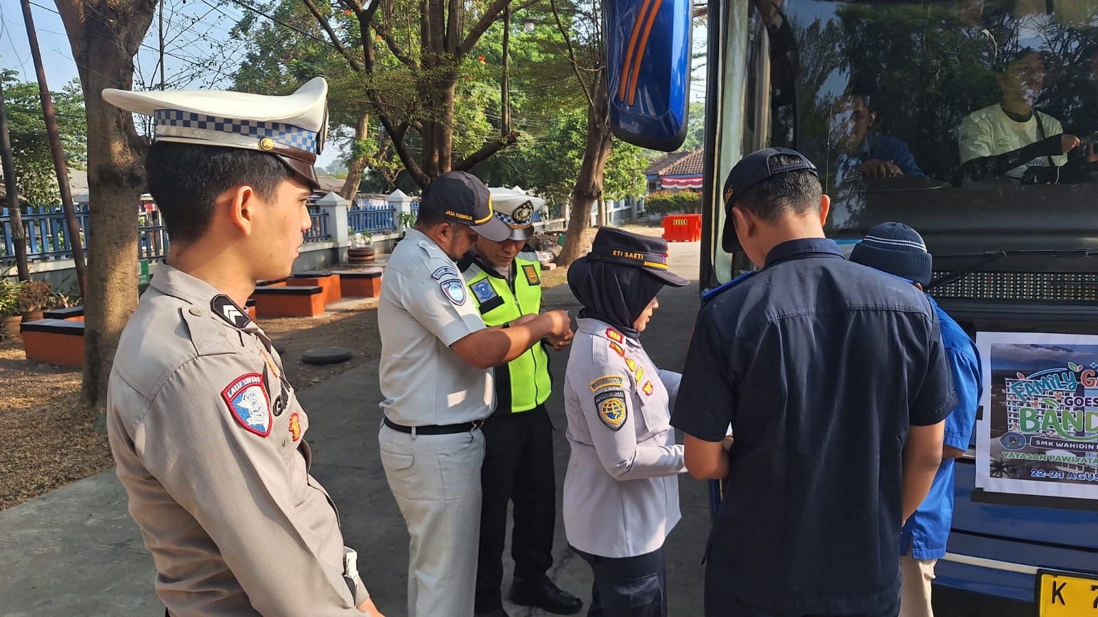 Jasa Raharja Purwakarta bersama Polres dan Dishub Subang gelar Ramp Check di Terminal Subang demi Keselamatan Penumpang