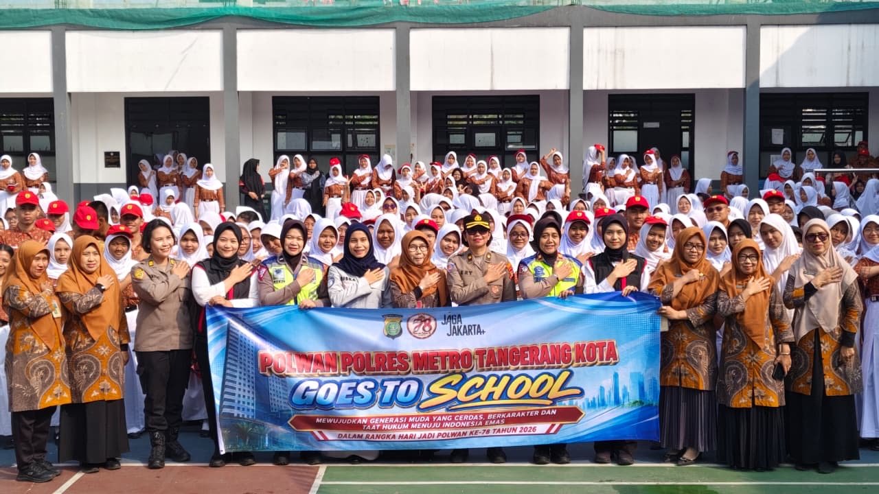 Menyongsong Hari Polwan ke-78, PT Jasa Raharja dan Srikandi Polres Metro Tangerang Edukasi Keselamatan Berlalulintas di SMAN 11 Kota Tangerang