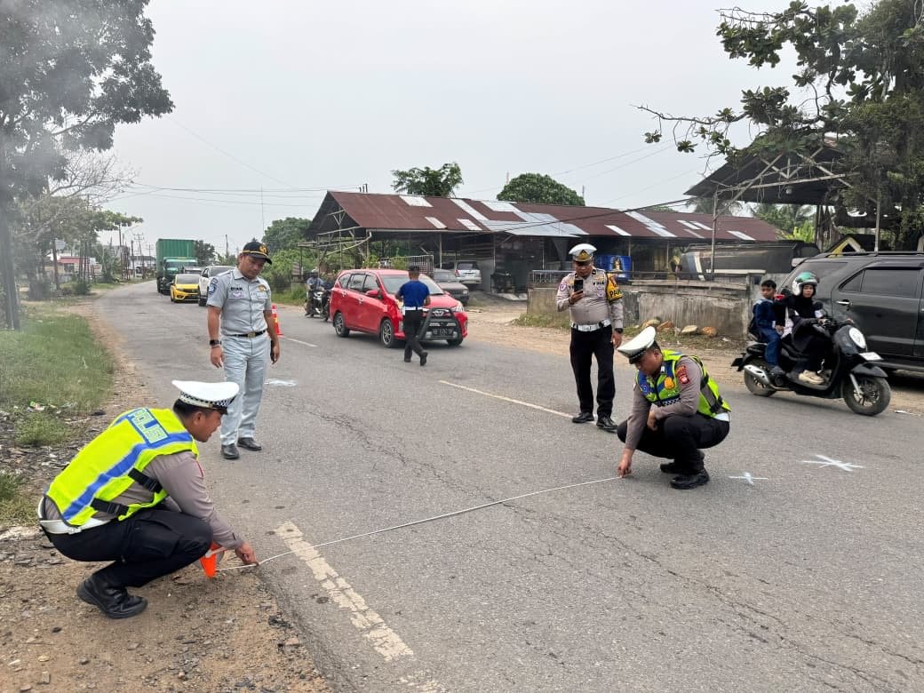 Pastikan Kronologi dan Kepastian Jaminan, Jasa Raharja Kalbar Bersama Unit Gakkum Polres Mempawah Survei TKP