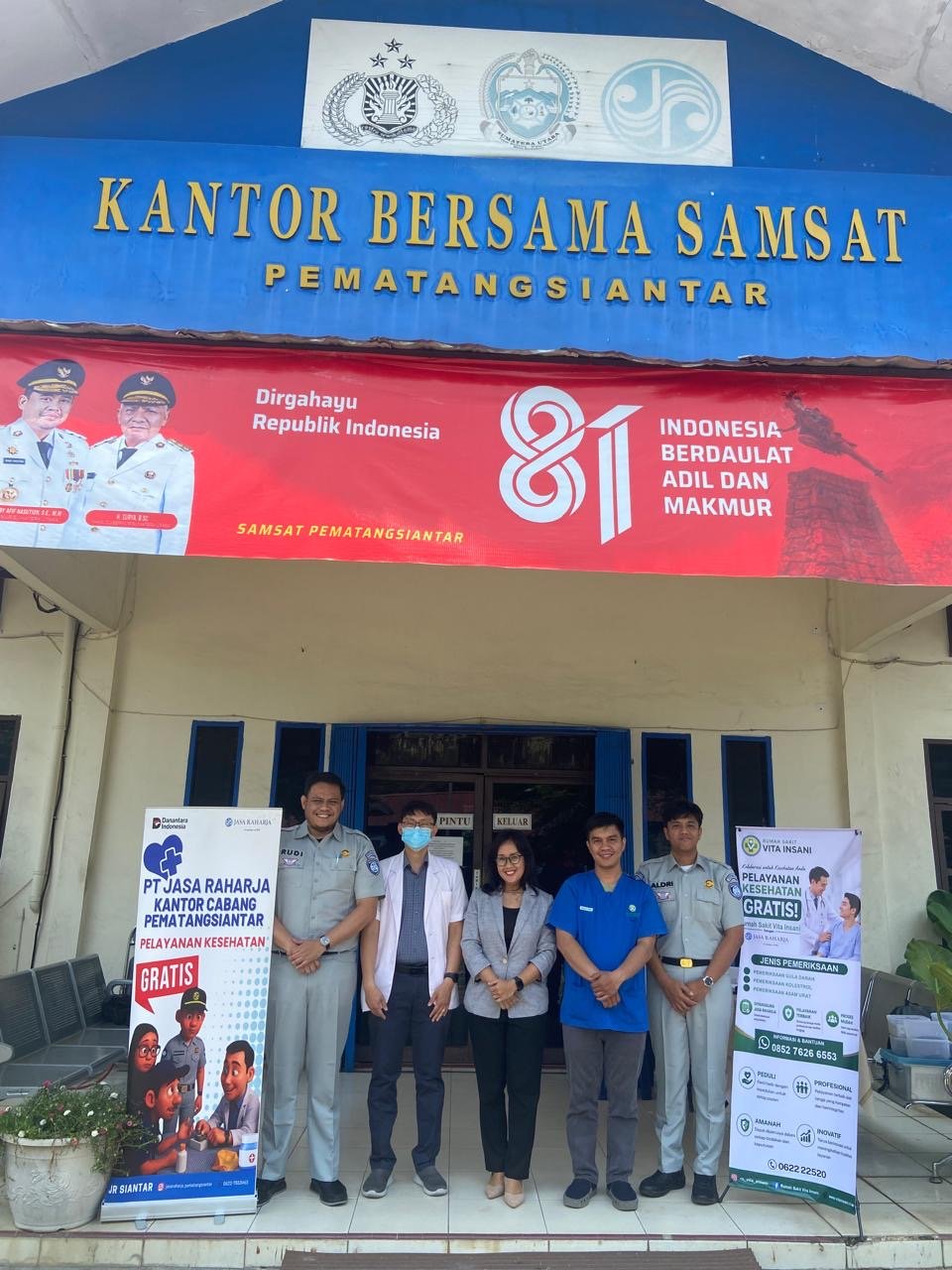 Jasa Raharja Gelar Pelayanan Kesehatan Gratis di Samsat Pematangsiantar