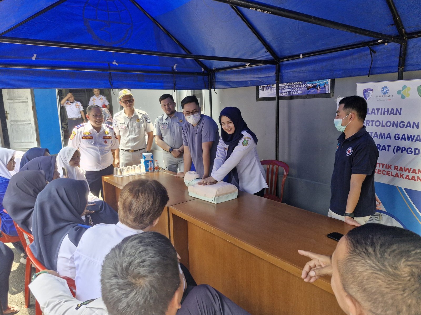 Jasa Raharja Sukabumi Turut Semarakkan Hari Perhubungan Nasional melalui MUKL dan PPGD