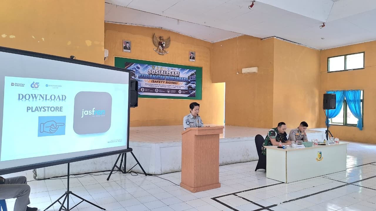 Tingkatkan Keselamatan Berkendara dan Transformasi Digital, PT. Jasa Raharja (Persero) Cabang Cirebon Sosialisasi Keselamatan Berkendara (Safety Riding) dan Layanan Digital “Jasfren” di Denpom III/3 Cirebon