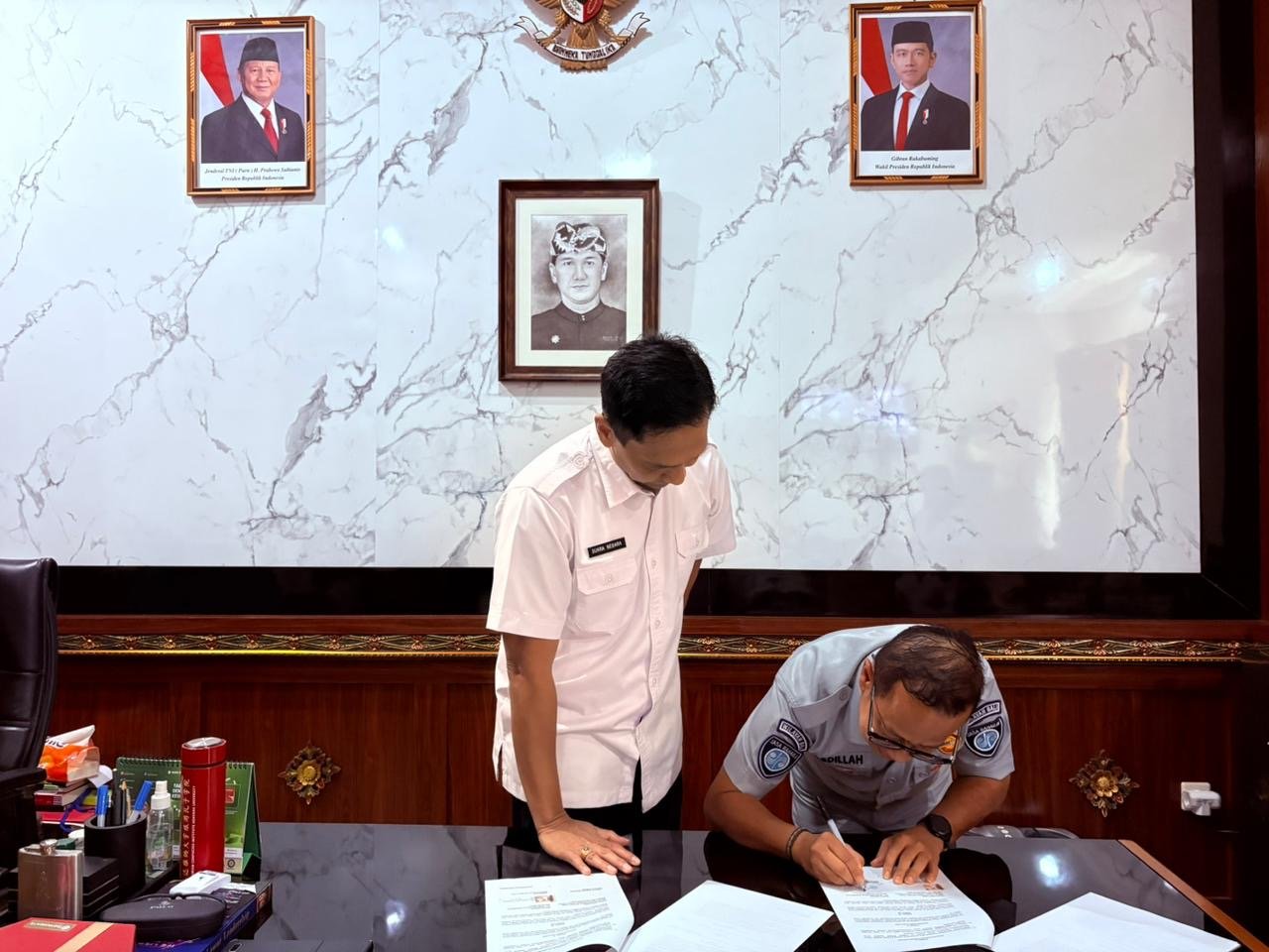 Jasa Raharja dan DPMPTSP Bali Teken PKS Pelayanan Perizinan ASK