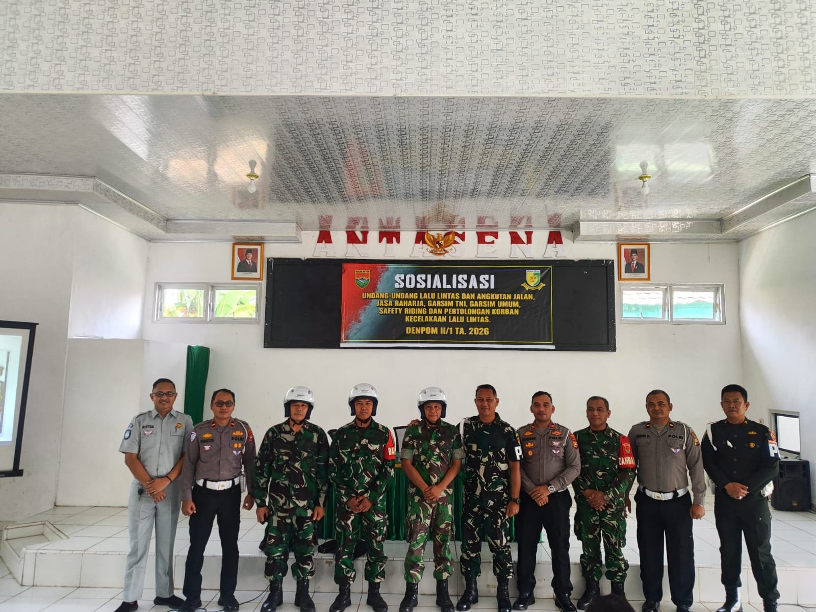 Jasa raharja bengkulu utara edukasikan keselamatan berlalu lintas dan kenalkan jasfren di denpom II/1