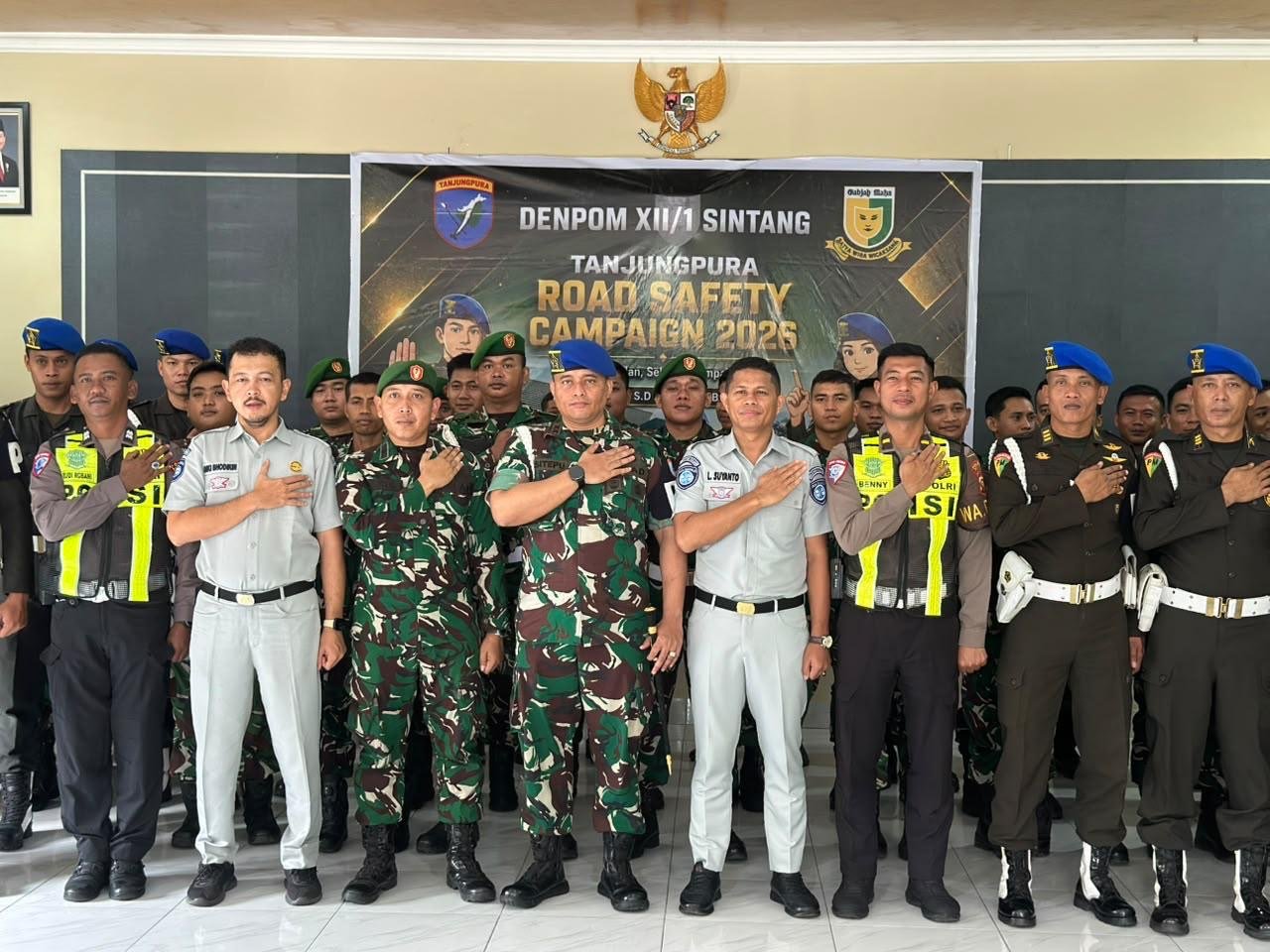 Jasa Raharja Sintang dan Denpom XII/1 Sintang Bersinergi Bangun Kesadaran Keselamatan Berlalu Lintas