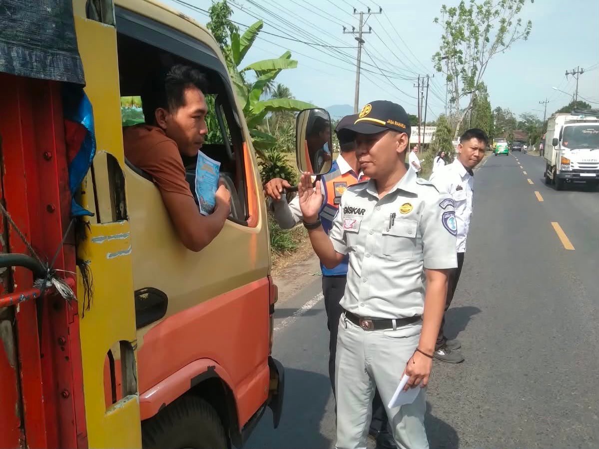 Dorong Tertib Berlalu Lintas, Jasa Raharja Bersama Mitra Gelar Operasi Gabungan di Tanggamus
