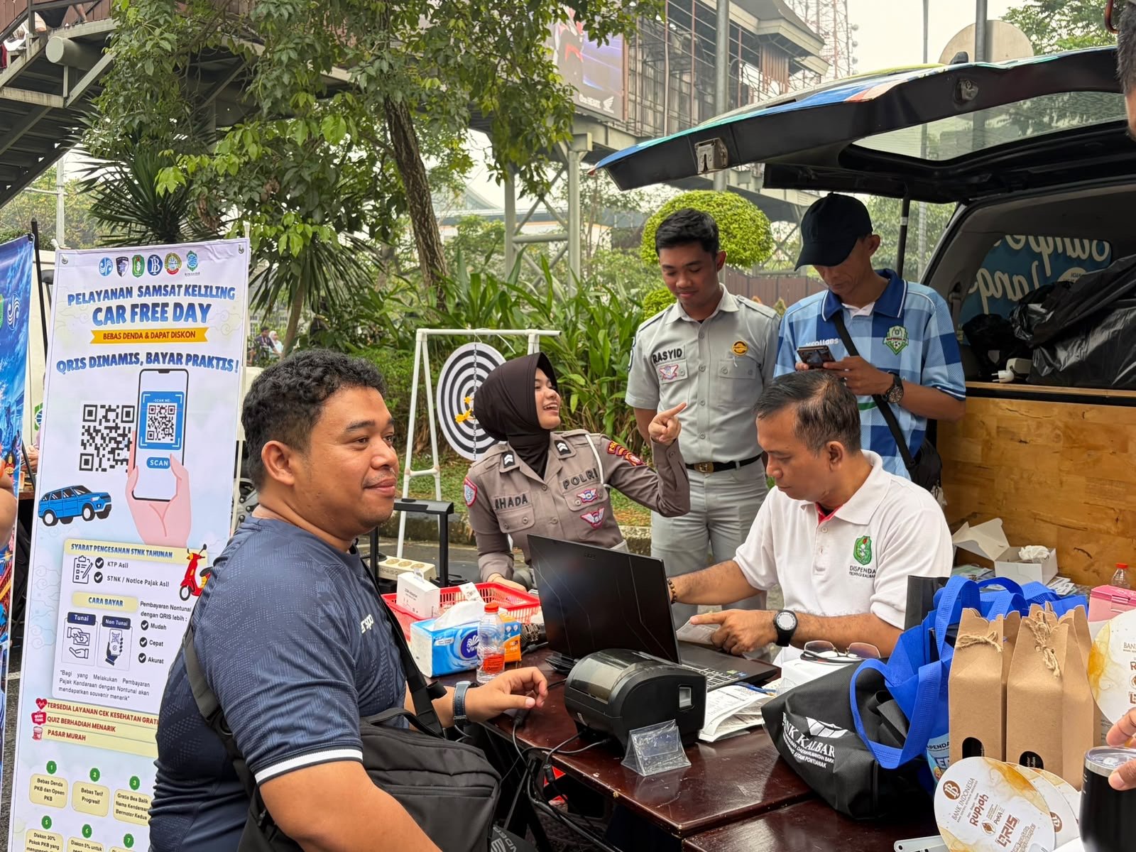 Permudah Layanan Pajak Kendaraan, Jasa Raharja Kalbar Dukung Samsat Keliling di CFD Ayani Pontianak