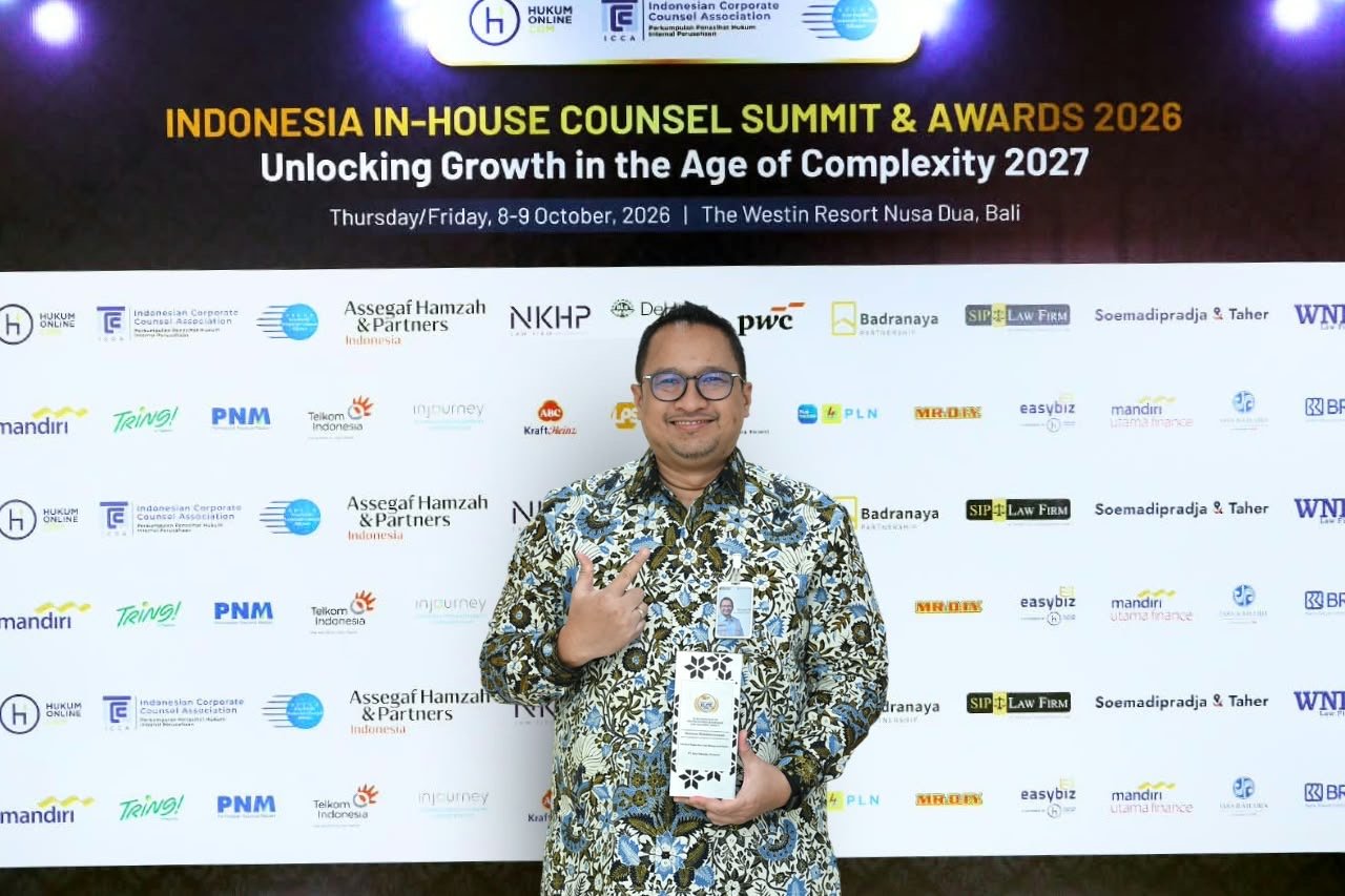 Jasa Raharja Konsisten Tingkatkan Tata Kelola dan Kualitas Pelayanan, Direktur Kepatuhan dan Manajemen Risiko Terima Rekognisi In-House Counsel Elite 2026