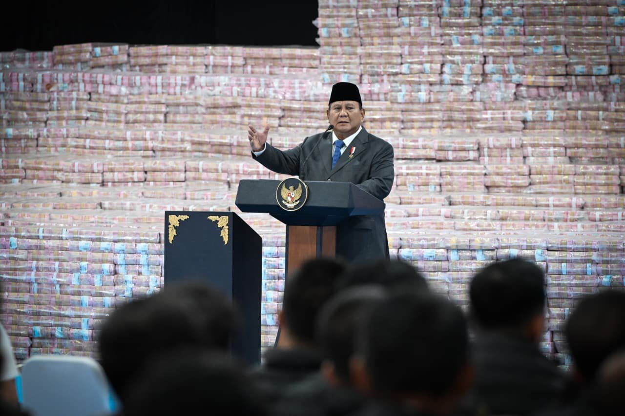 Presiden Prabowo Saksikan Penyetoran Hasil Penindakan Satgas PKH Senilai Puluhan Triliun