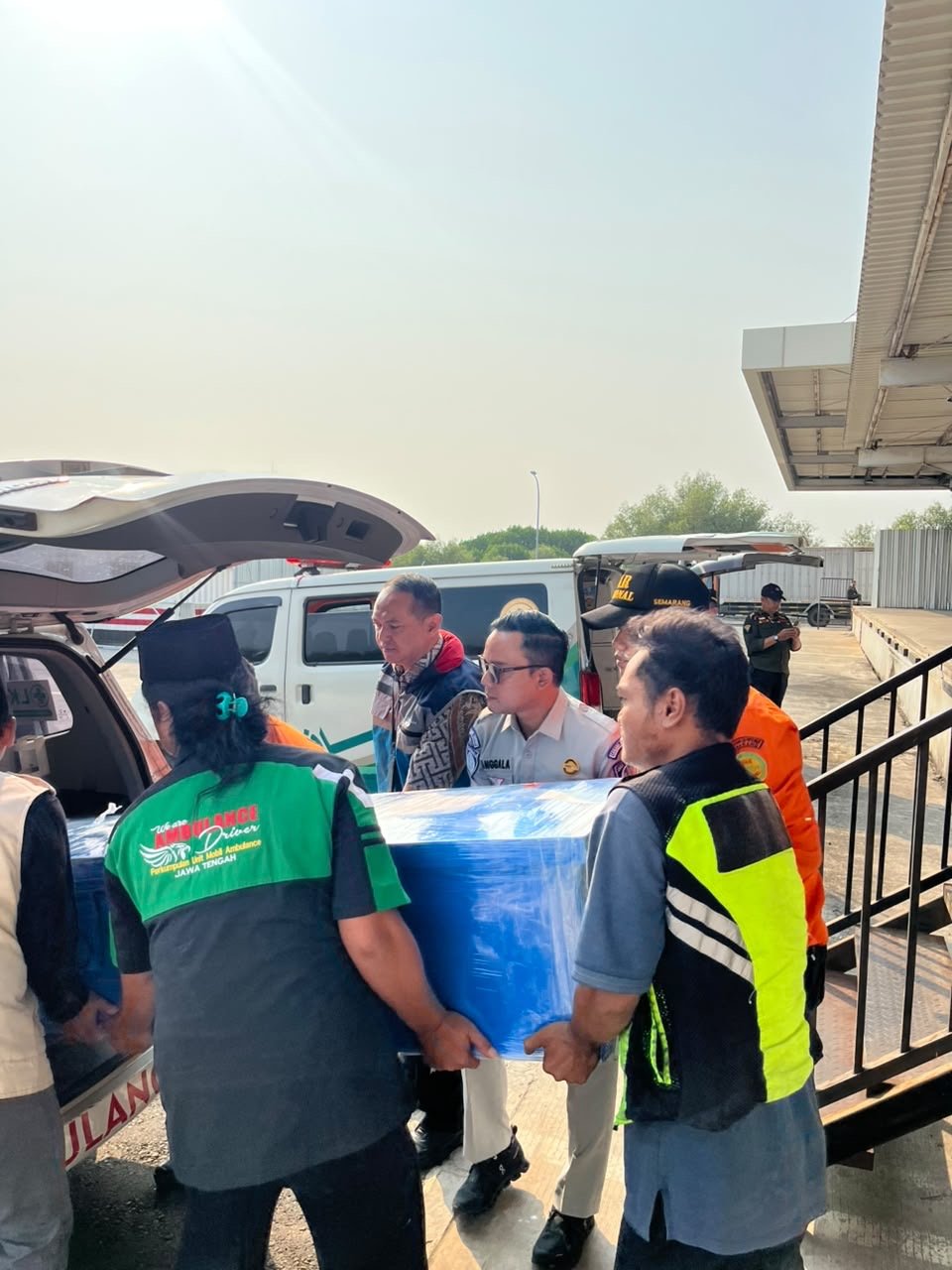 Jasa Raharja Semarang Kawal Kepulangan Jenazah Korban KM Virgo di Bandara Internasional Ahmad Yani